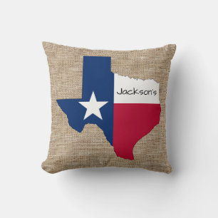 Texas monogrammed Throw Pillow