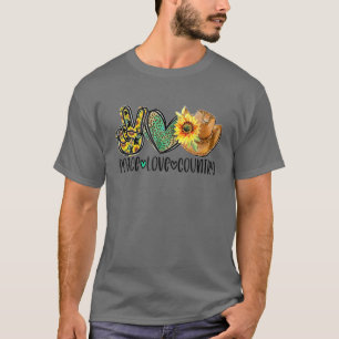 Texas Mum Peace Love Country Cowboy Howdy Hat T-Shirt