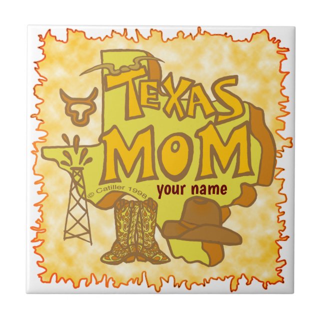 Texas Mum  Tile (Front)
