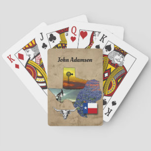 Texas my Texas photo images Personalise Playing Cards