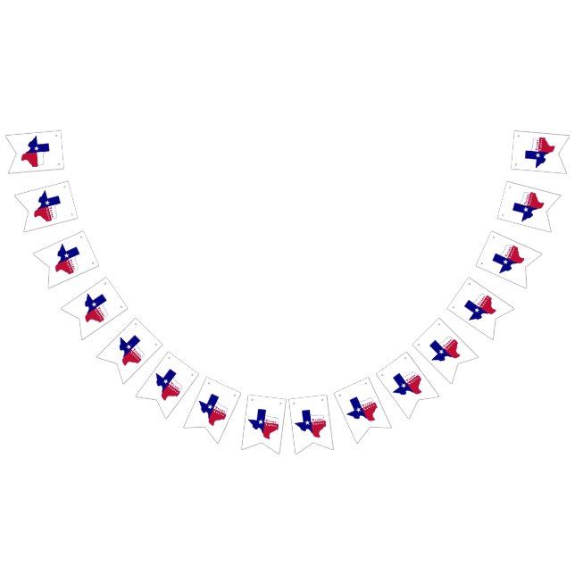Texas Native Flag Map (All)
