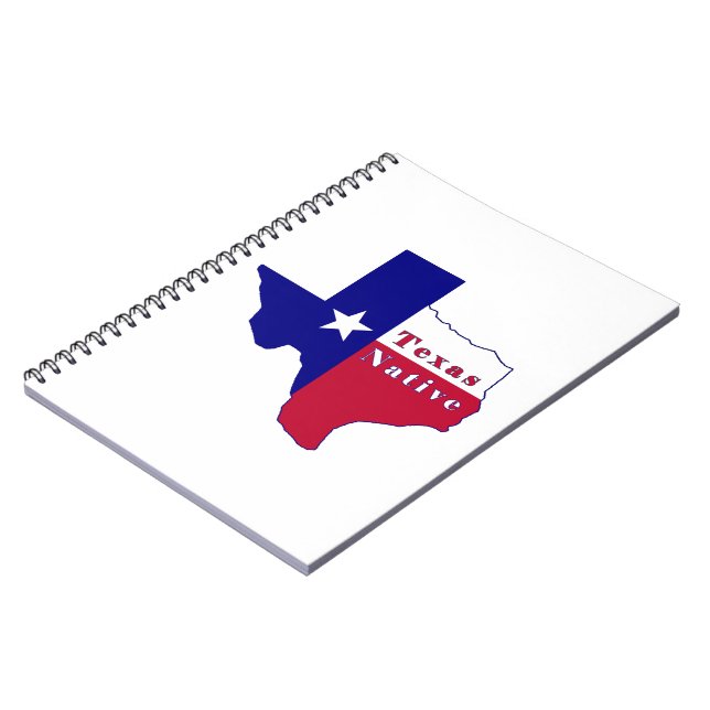 Texas Native Flag Map Notebook (Left Side)