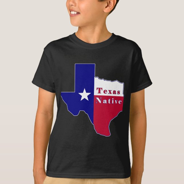 Texas Native Flag Map T-Shirt (Front)