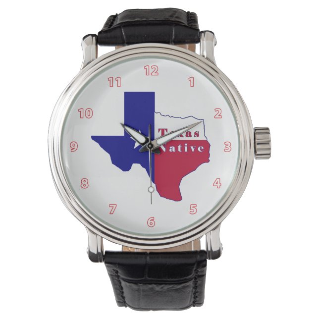 Texas Native Flag Map Watch (Front)