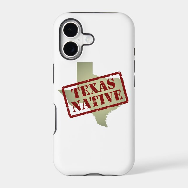 Texas Native Stamped on Map (Back)