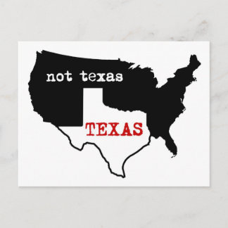 Texas / Not Texas Postcard