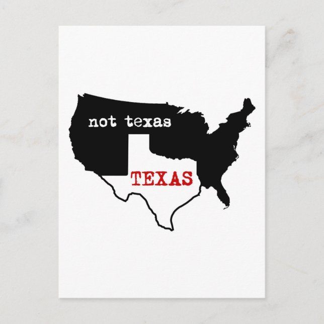 Texas / Not Texas Postcard (Front)
