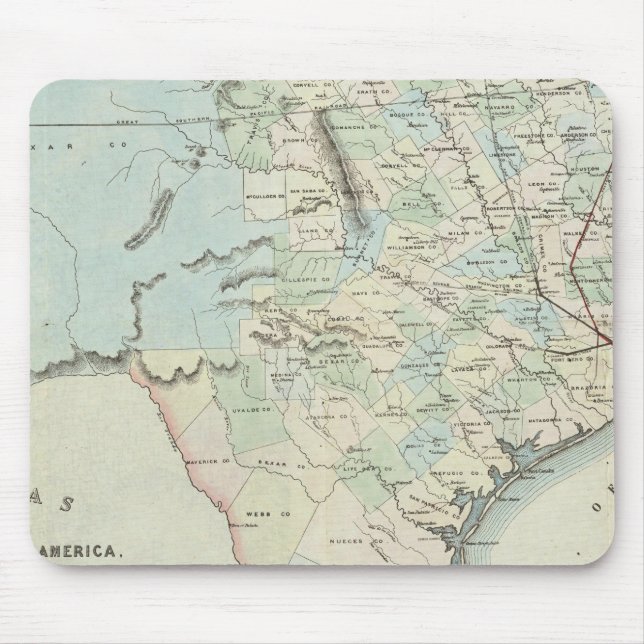 Texas of the United States of America Mouse Mat (Front)