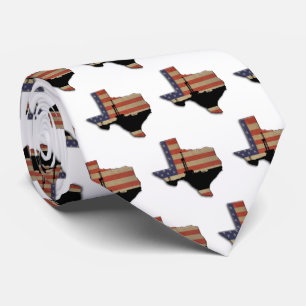 Texas Oil Drilling Rig American Flag Tie