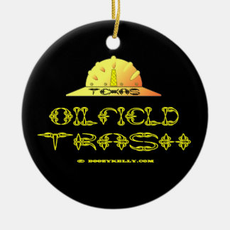 Texas Oil Field Trash,Hard Hat,Oil Field Trash,Oil Ceramic Tree Decoration
