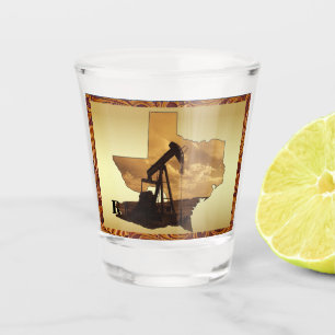 Texas Oil Well Pump Jack Shot Glass