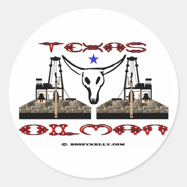 Texas Oilman, Oil Field Sticker (Front)