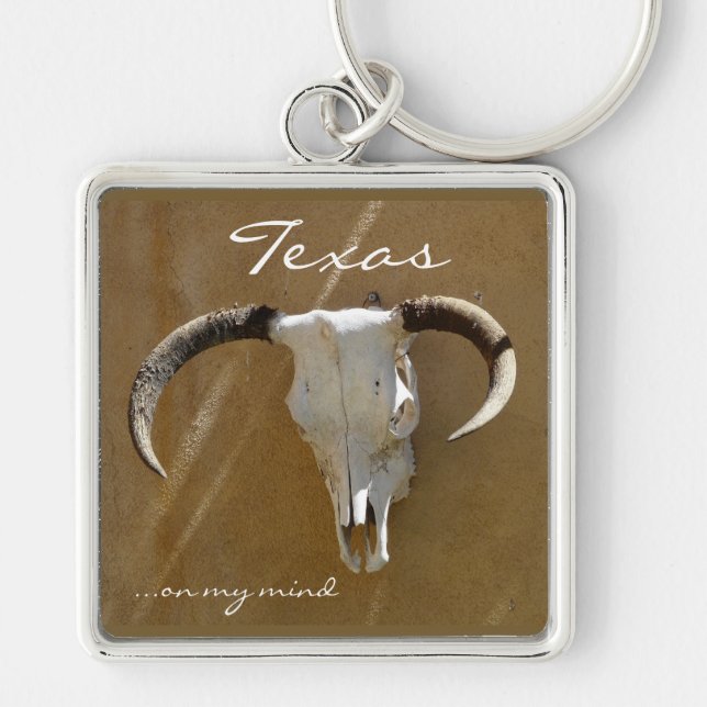 Texas on my mind/Longhorn Skull Key Ring (Front)