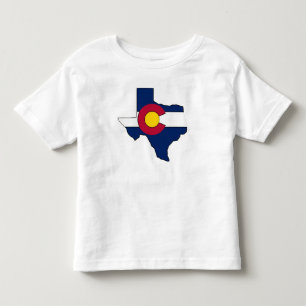 Texas outline Colorado flag toddler tshirt