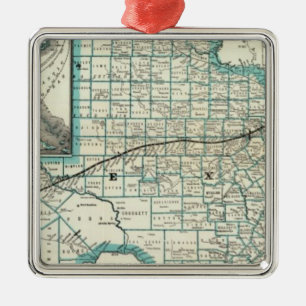 Texas Pacific Railway Metal Tree Decoration