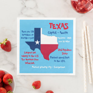 Texas Party Dinner Napkins Amazing Facts