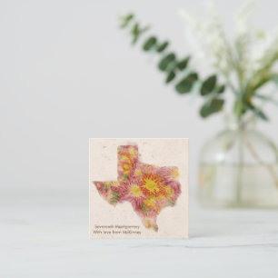 Texas Personalised Zinnia Note Card