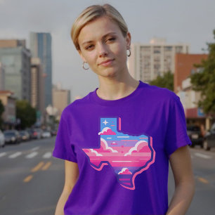 Texas Pink and Blue Cotton Candy Skies T-Shirt