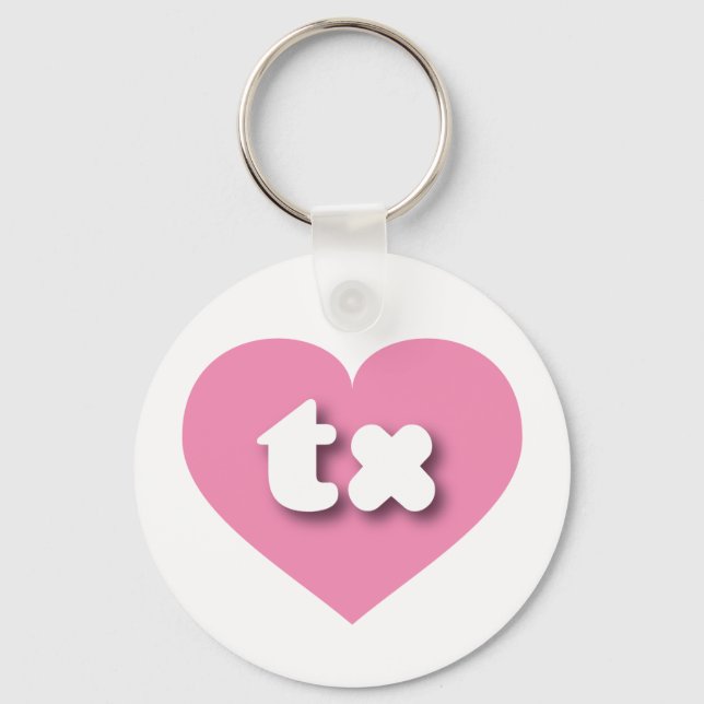 Texas pink heart - I love tx Key Ring (Front)