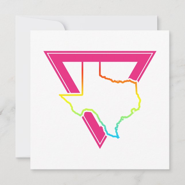 texas pink triangle invitation (Front)