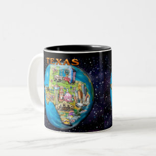 Texas Planet Two-Tone Coffee Mug