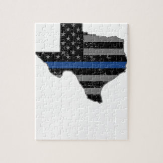 Texas Police Officer Thin Blue Line Jigsaw Puzzle