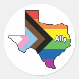 Texas Pride Ally Classic Round Sticker