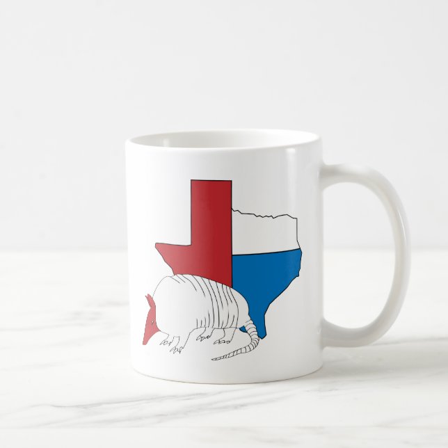 Texas Pride Armadillo Coffee Mug (Right)