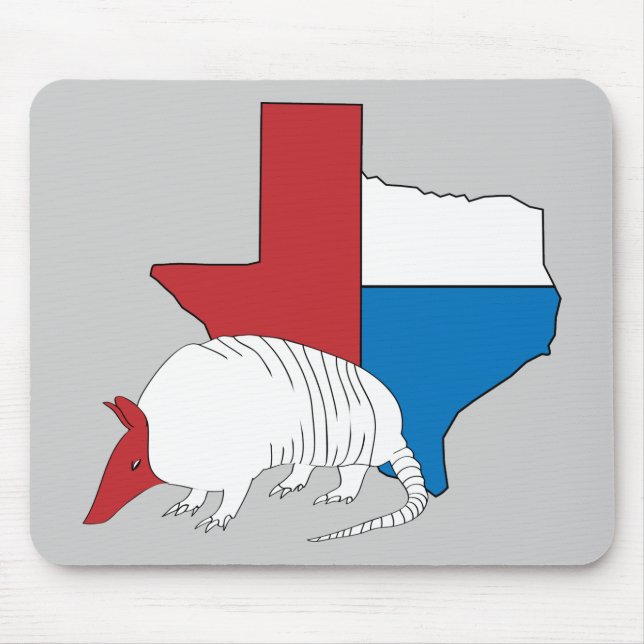 Texas Pride Armadillo Mouse Mat (Front)