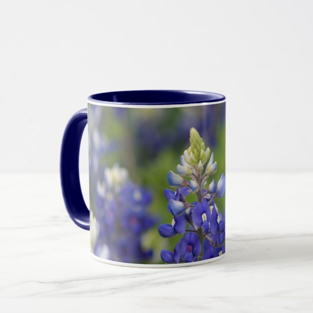 Texas Pride Bluebonnet State Flower Coffee Mug (Front Left)