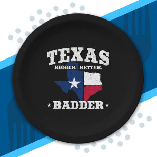 Texas Pride - Proud Texan - Texas State Flag Paper Plate