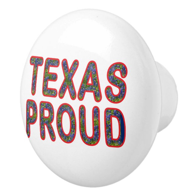 Texas Proud Bluebonnet Ceramic Knob (Right)