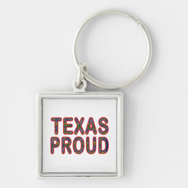 Texas Proud Bluebonnet Key Ring (Front)