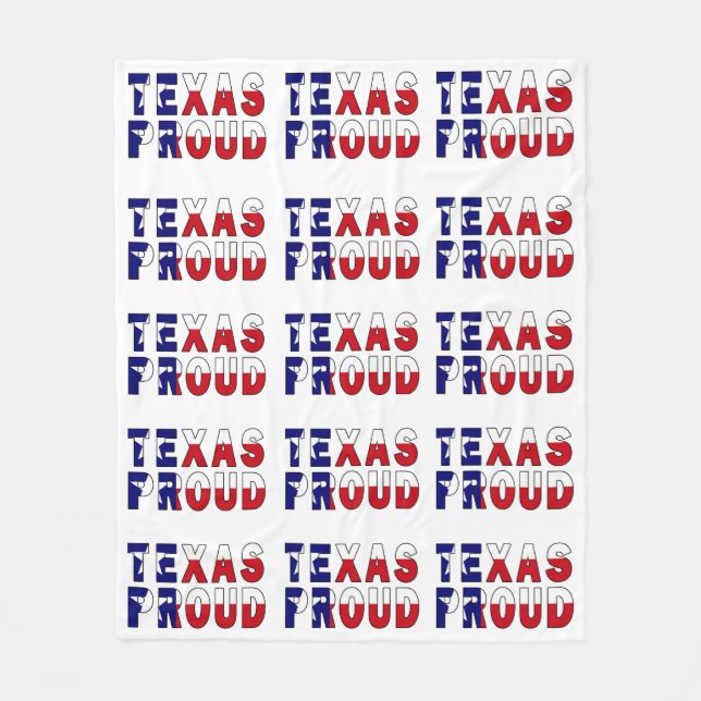 Texas Proud Flag Fleece Blanket (Front)