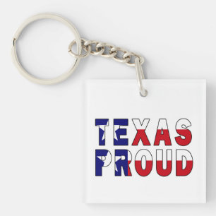 Texas Proud Flag Key Ring