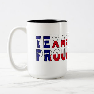 Texas Proud Flag Two-Tone Coffee Mug