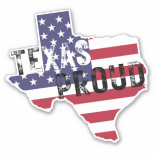 Texas Proud Rustic Tough Text American Flag State