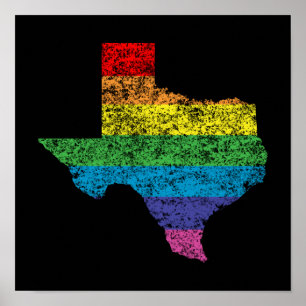texas rainbow poster
