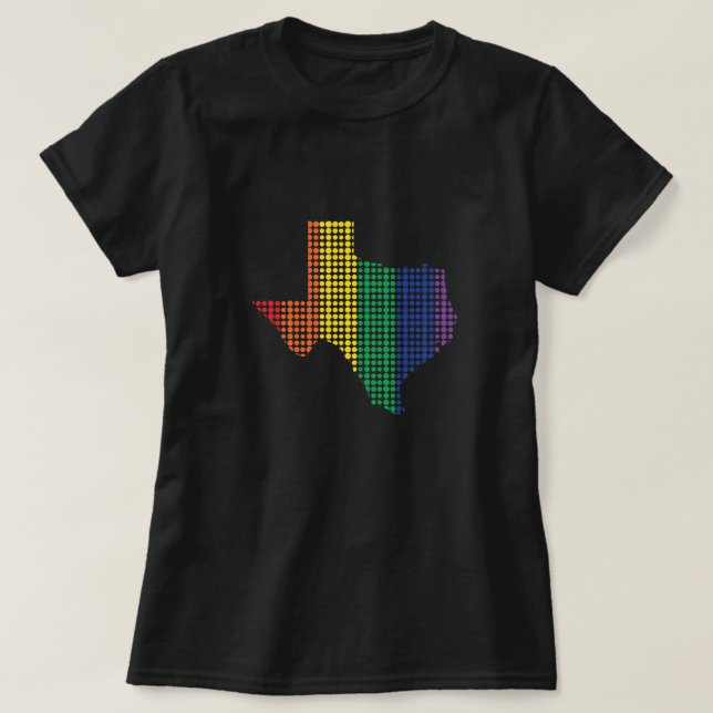 Texas Rainbow State T-Shirt (Design Front)