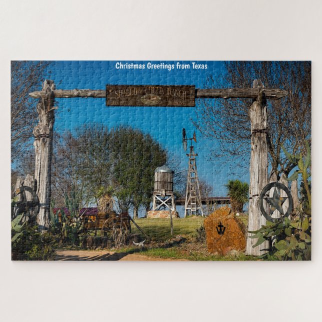 Texas Ranch Scene. Jigsaw Puzzle (Horizontal)