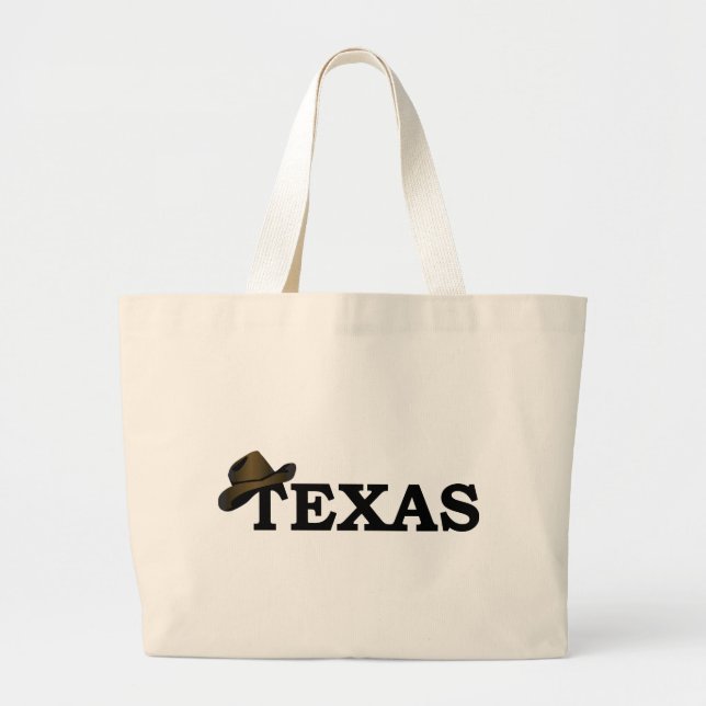 Texas Rancher Cowboy Hat Canvas Tote Bag (Front)