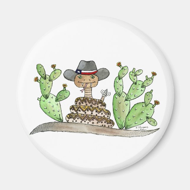 Texas Rattlesnake Magnet (Front)