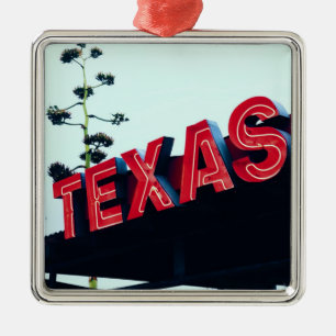 Texas Red Neon Lights USA America Metal Tree Decoration