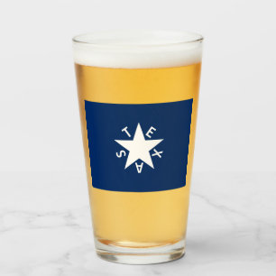 Texas Republic Flag Glass Cup