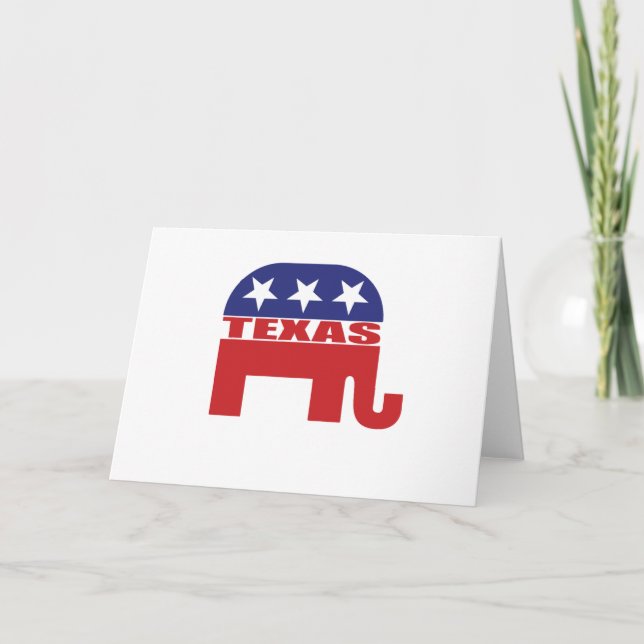 Texas Republican Elephant Card (Front)