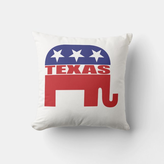 Texas Republican Elephant Cushion (Front)