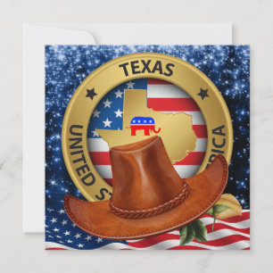 Texas Republican Patriotic Invitation - srf