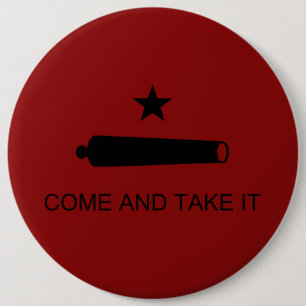 Texas Revolution Flag, Texians Militia 1835  6 Cm Round Badge
