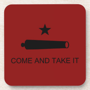 Texas Revolution Flag, Texians Militia 1835 Coaster