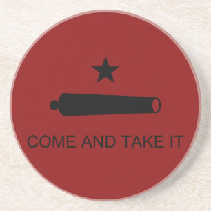 Texas Revolution Flag, Texians Militia 1835 Coaster